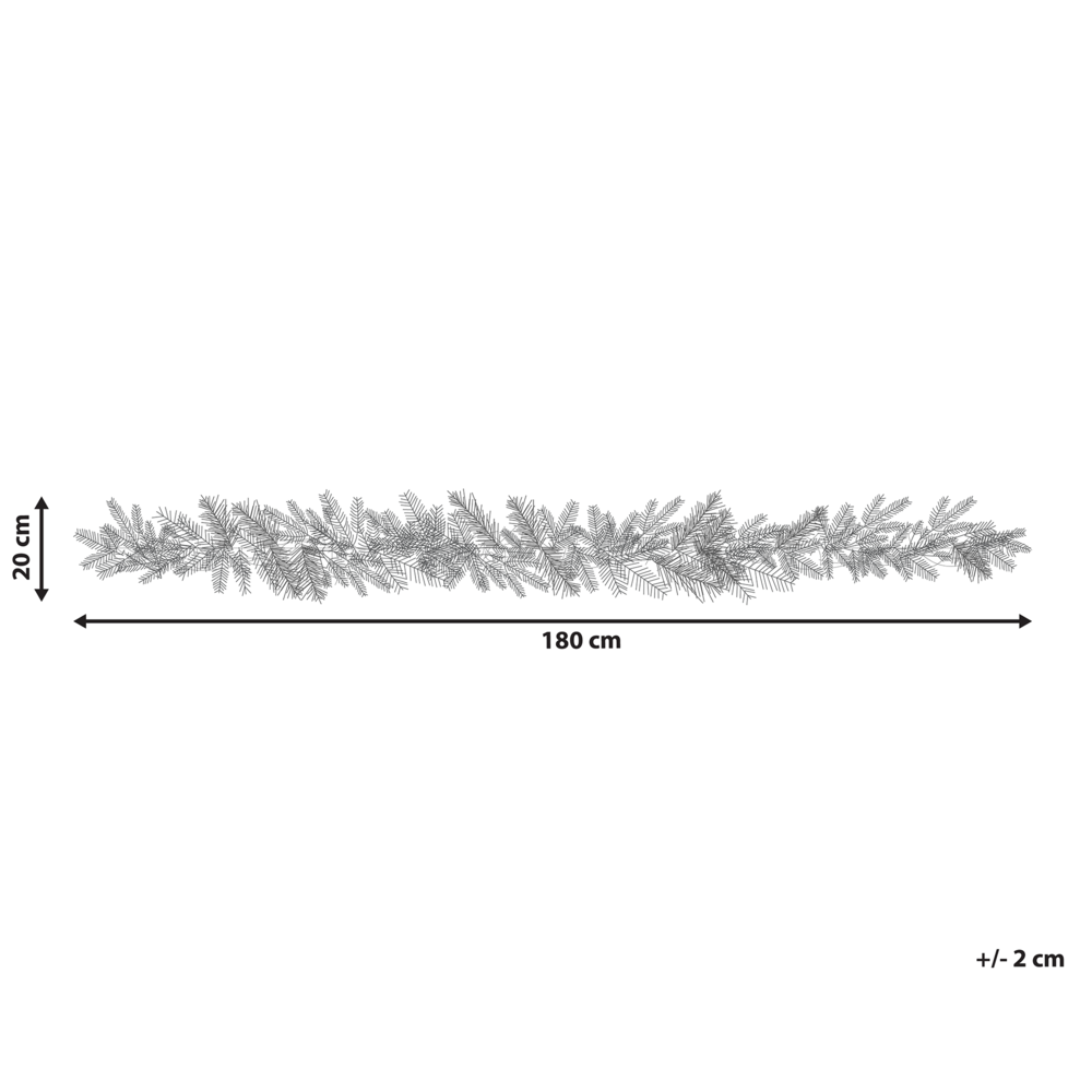 Festone Natalizio Artificiale con Luci LED 180 cm Innevata Decorazione da Parete Bianco
