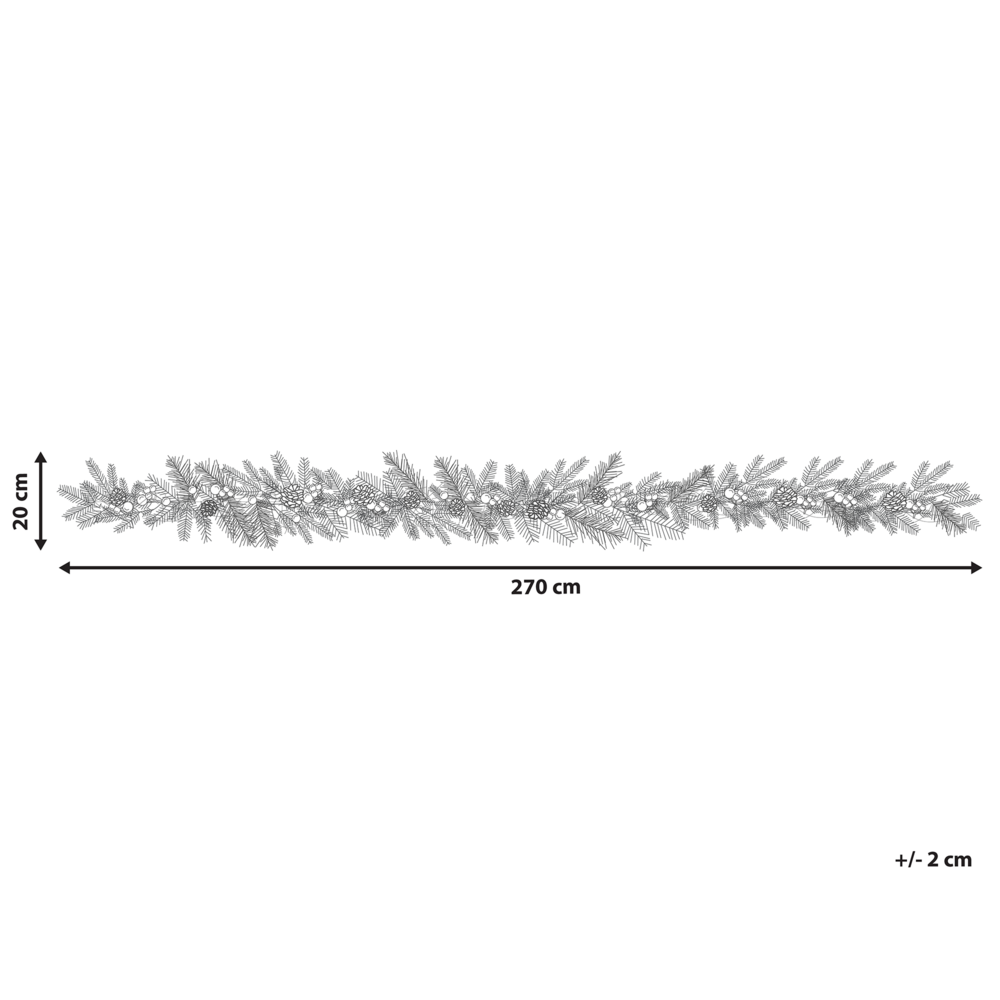 Festone Natalizio Sintetico Innevata con Illuminazione LED 270 cm Verde