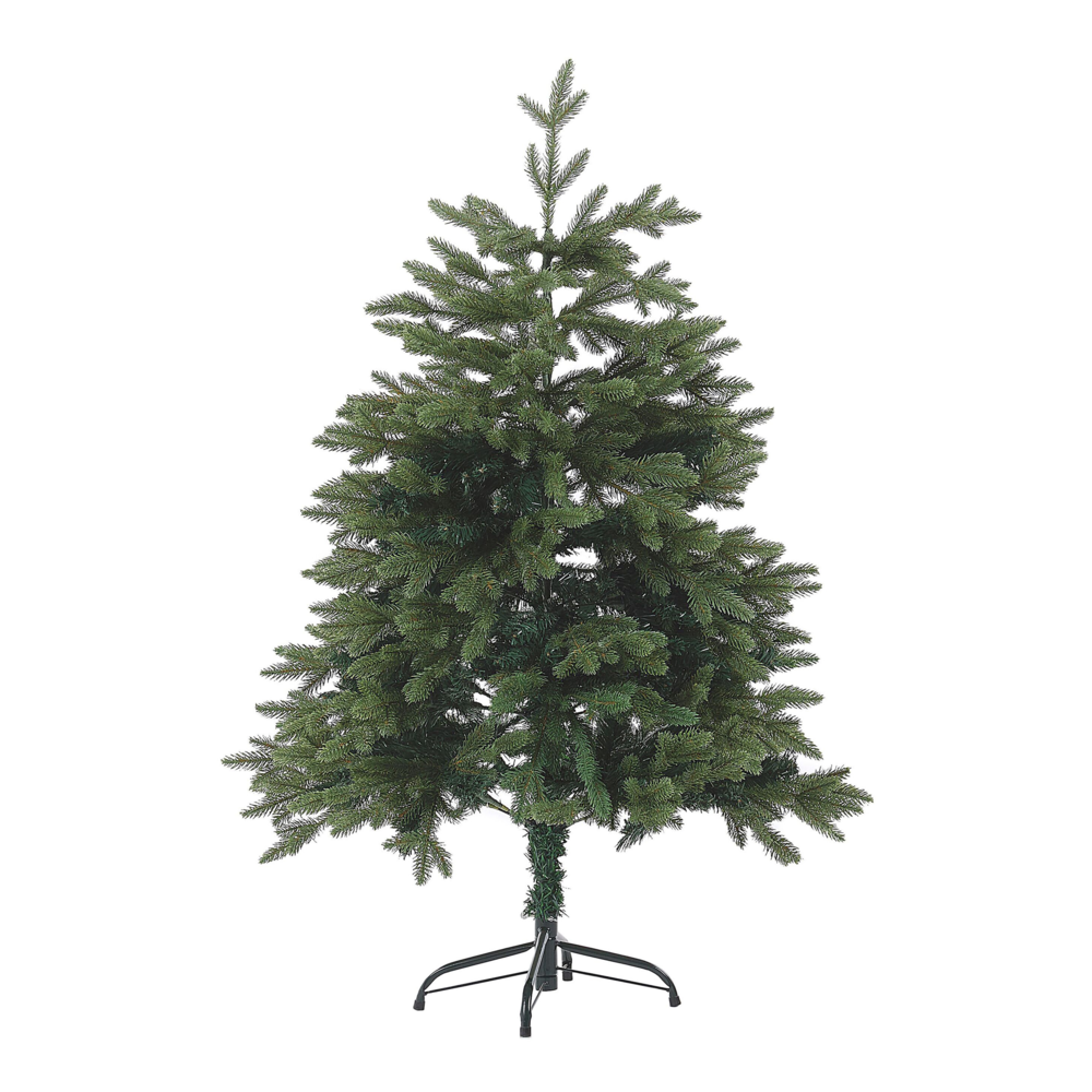 Albero di Natale Artificiale Verde Tradizionale Base Metallo PVC 120 cm