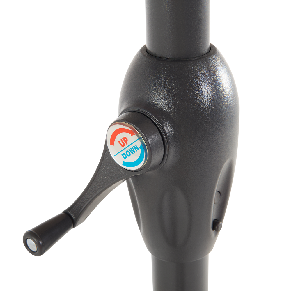 Ombrellone da giardino color moca 270 cm per esterno terrazza balcone resistente all'acqua