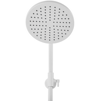 Moderno Set Colonna Doccia da Muro con Soffione a Pioggia in Ottone Bianco Opaco