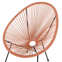 Sedia Giardino rattan sintetico a Raggi Arancione Resistente Agenti Atmosferici