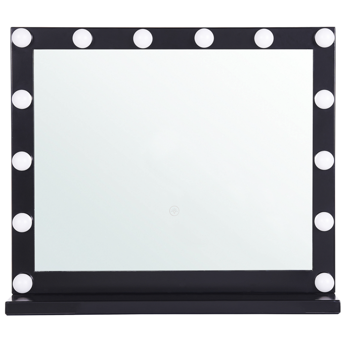 Specchio a LED Nero 50 x 60 cm in stile moderno bagno soggiorno