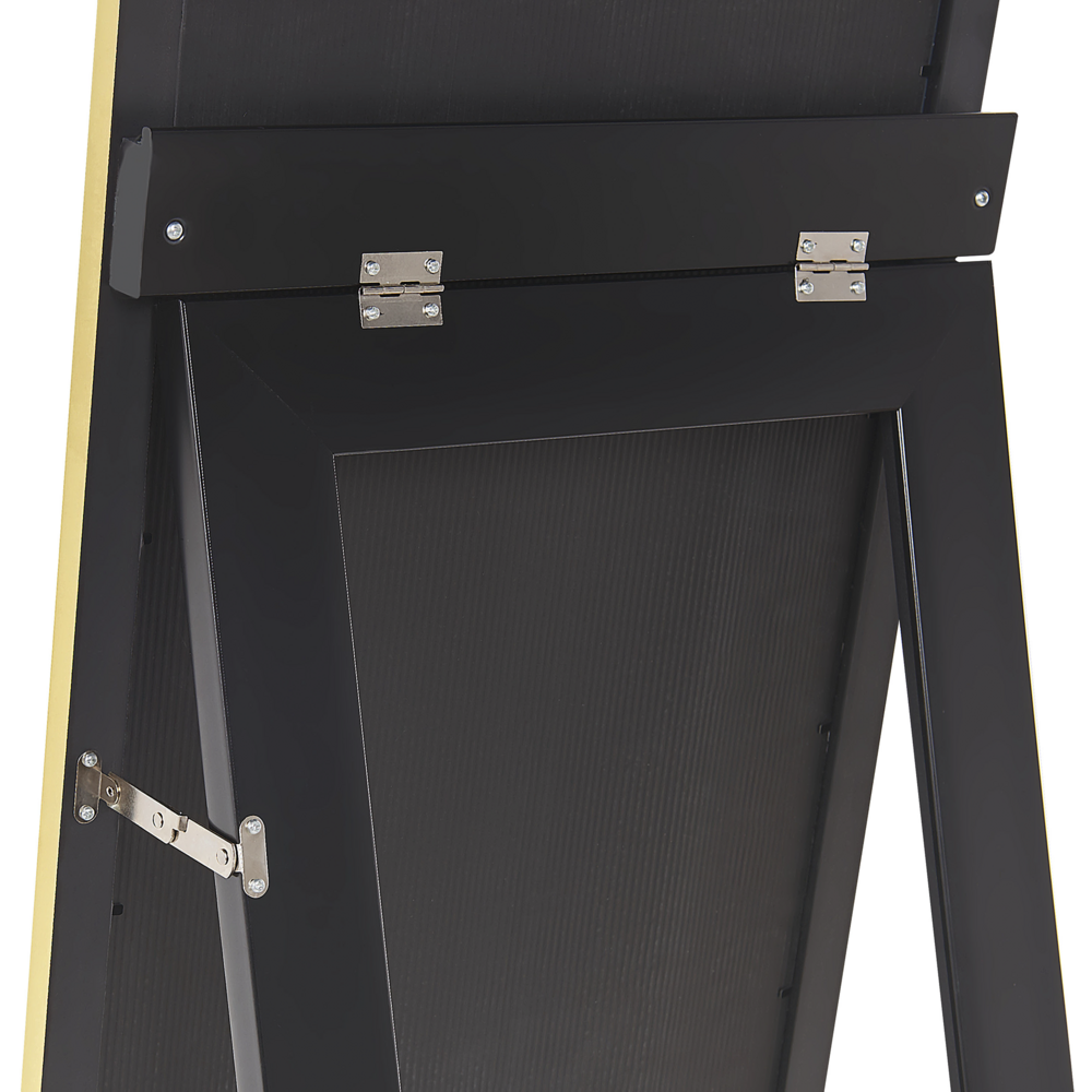 Specchio da terra in vetro dorato in materiale sintetico 40 x 140 cm con cornice decorativa dal design moderno