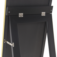 Specchio da terra in vetro dorato in materiale sintetico 40 x 140 cm con cornice decorativa dal design moderno