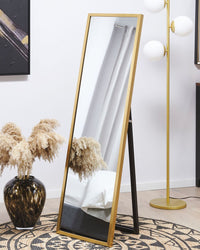 Specchio da terra con cornice dorato 40 x 140 cm in stile moderno