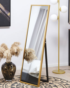 Specchio da terra con cornice dorato 40 x 140 cm in stile moderno