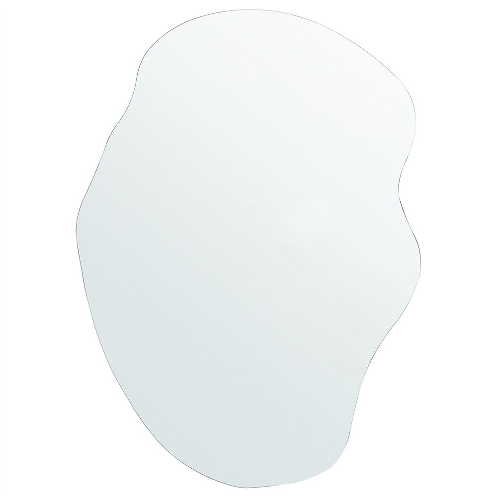 Specchio da parete di forma irregolare 50 x 70 cm vetro argento