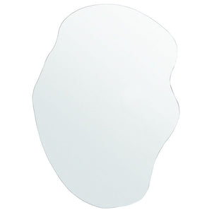 Specchio da parete di forma irregolare 50 x 70 cm vetro argento