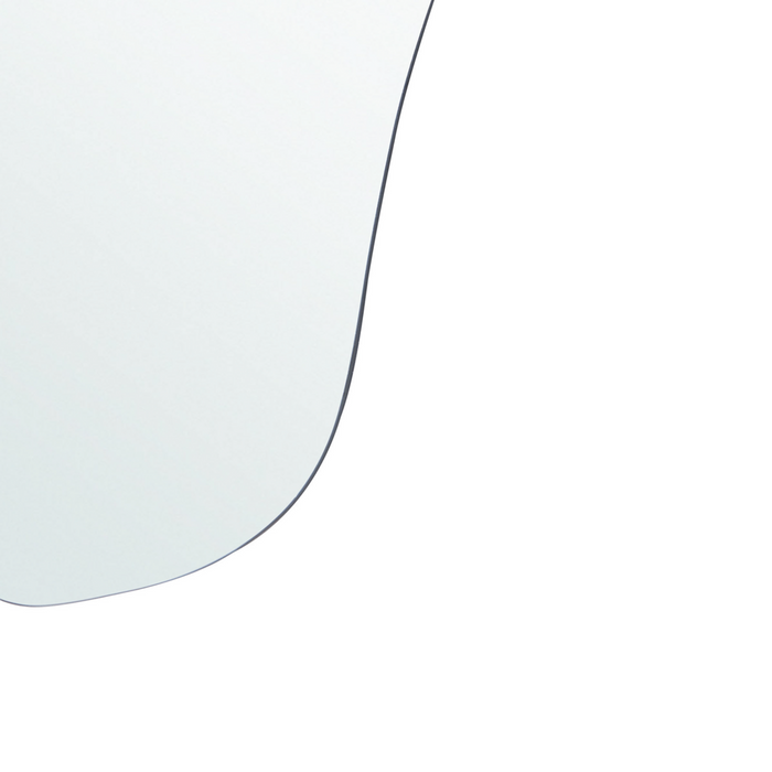 Specchio da parete di forma irregolare 50 x 70 cm vetro argento