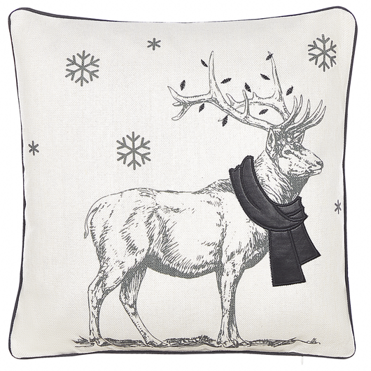 Set di 2 cuscini in tessuto imbottiti renna 45 x 45 cm nero stile moderno