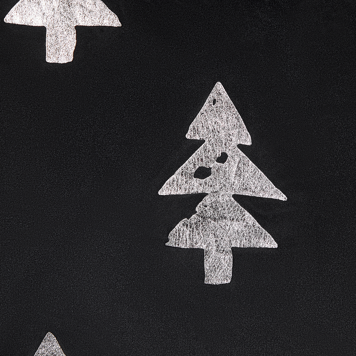 Set di 2 cuscini velluto imbottiti alberi di natale 45 x 45 cm nero
