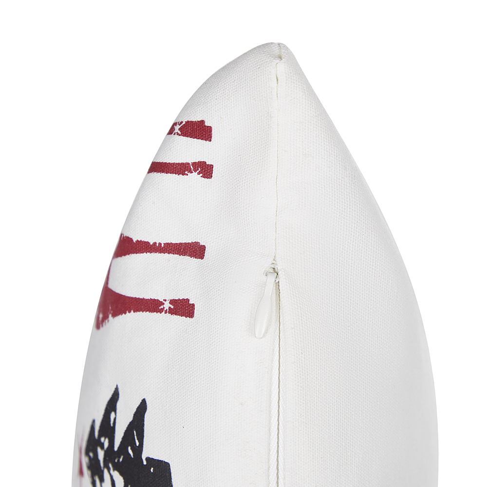 Set di 2 cuscini decorativi con renne 45 x 45 cm rosso stile moderno contemporaneo salotto camera da letto