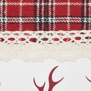 Set di 2 cuscini decorativi con renne 45 x 45 cm rosso stile moderno contemporaneo salotto camera da letto