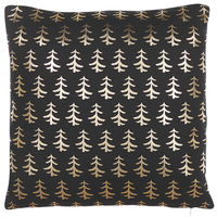 Set di 2 cuscini decorativi con alberi di Natale 45 x 45 cm nero