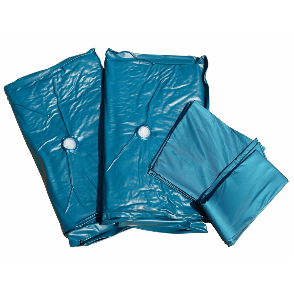 Set letto ad acqua con materasso 140 x 200 cm 2 scaldaletto coprimaterasso e struttura in schiuma