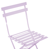 Set da Esterno 3 pezzi Tavolino e 2 Sedile Pieghevoli in Metallo Blu