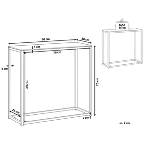 Consolle Piano In Legno Scuro Base In Metallo Nero Industriale Moderno Soggiorno Camera Da Letto Corridoio