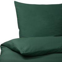 Set di biancheria da letto 155 x 200 cm in cotone a tinta unita verde