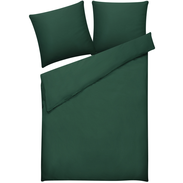 Set di biancheria da letto 155 x 200 cm in cotone a tinta unita verde