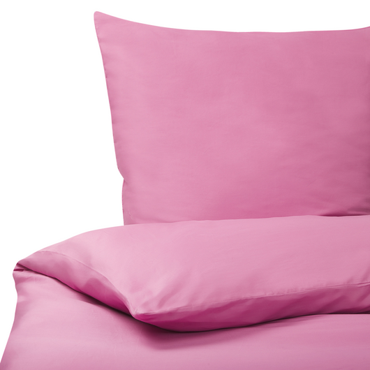 Set di biancheria da letto 200 x 220 cm in cotone a tinta unita rosa