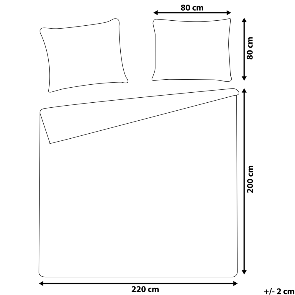 Set di biancheria da letto 200 x 220 cm in cotone a tinta unita rosa