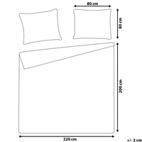Set di biancheria da letto 200 x 220 cm in cotone a tinta unita rosa