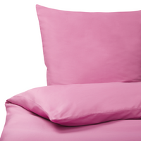 Set di biancheria da letto 220 x 240 cm in cotone a tinta unita rosa