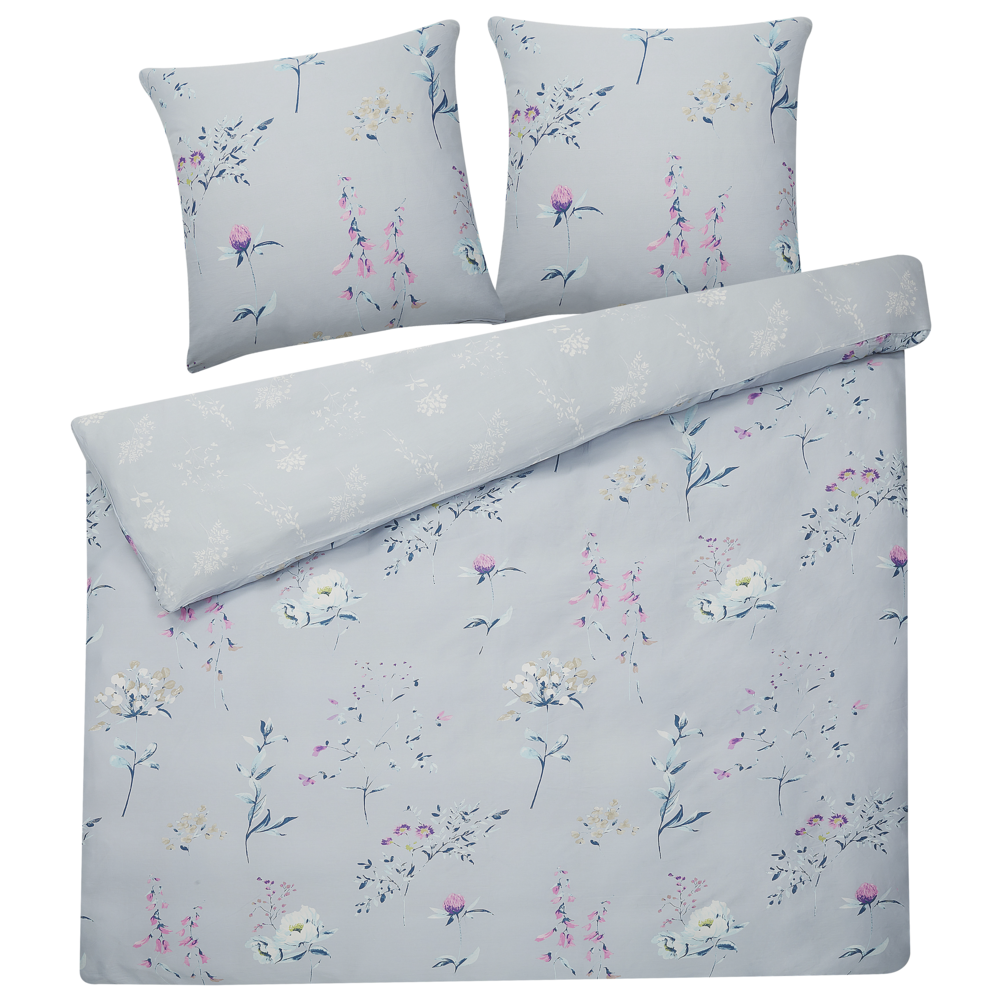 Set di biancheria da letto 240 x 220 cm in cotone a fiori moderno