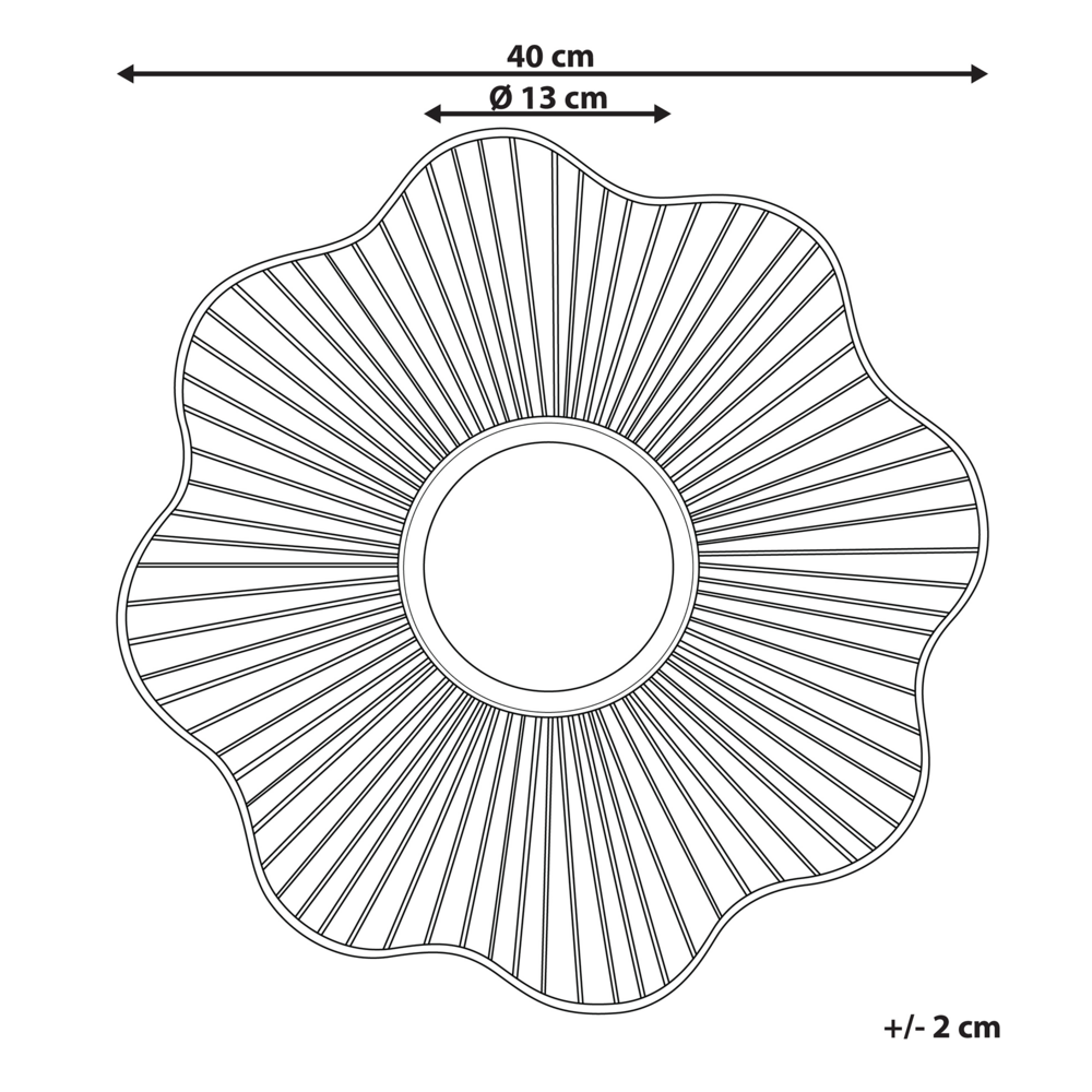 Specchio a forma di fiore dorato 40 cm per soggiorno camera da letto