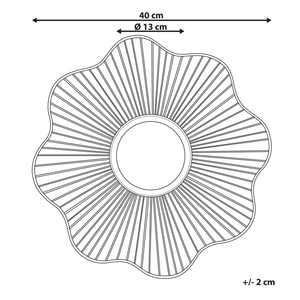 Specchio a forma di fiore dorato 40 cm per soggiorno camera da letto