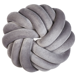 Morbido Cuscino decorativo a Forma di Nodo Grigio 30 x 30 cm camera da letto soggiorno