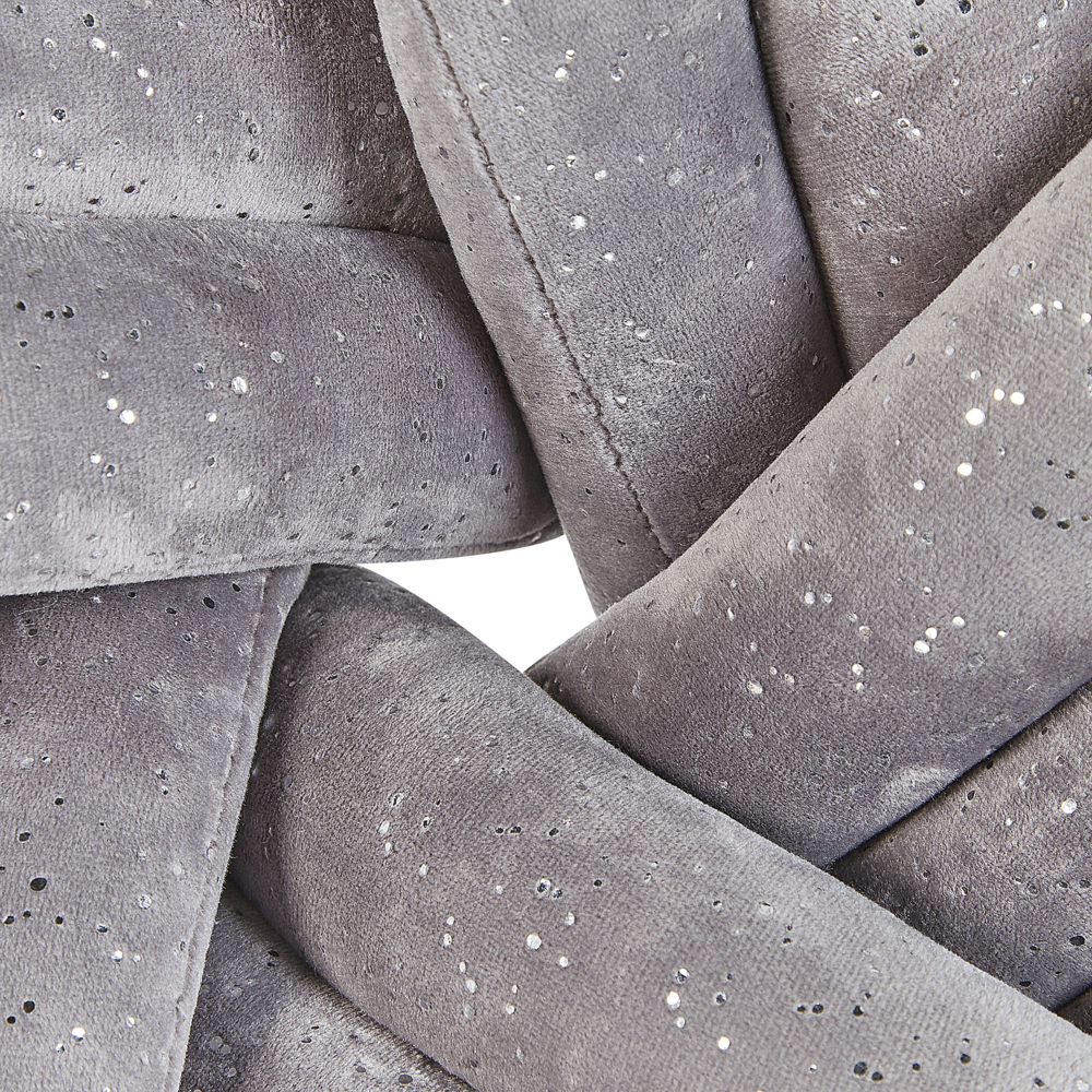 Morbido Cuscino decorativo a Forma di Nodo Grigio 30 x 30 cm camera da letto soggiorno