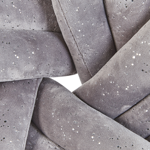 Morbido Cuscino decorativo a Forma di Nodo Grigio 30 x 30 cm camera da letto soggiorno