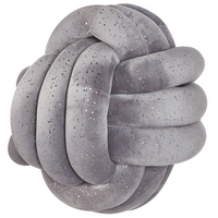 Morbido Cuscino a Forma di Nodo Decorazione Soggiorno 30 x 30 cm Grigio