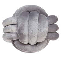Morbido Cuscino a Forma di Nodo Decorazione Soggiorno 30 x 30 cm Grigio