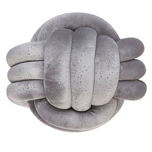 Morbido Cuscino a Forma di Nodo Decorazione Soggiorno 30 x 30 cm Grigio