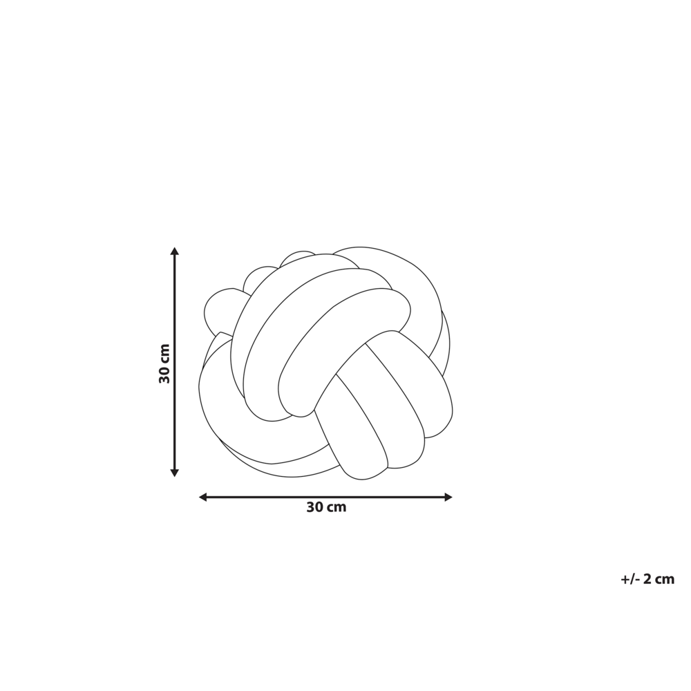 Morbido Cuscino a Forma di Nodo Decorazione Soggiorno 30 x 30 cm Grigio