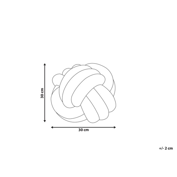 Morbido Cuscino a Forma di Nodo Decorazione Soggiorno 30 x 30 cm Grigio