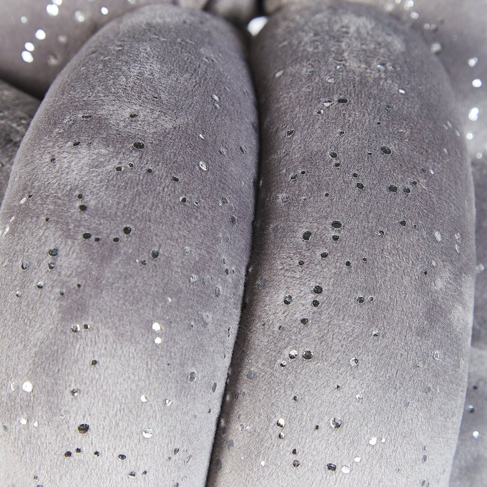 Morbido Cuscino a Forma di Nodo Decorazione Soggiorno 30 x 30 cm Grigio