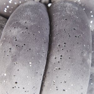 Morbido Cuscino a Forma di Nodo Decorazione Soggiorno 30 x 30 cm Grigio