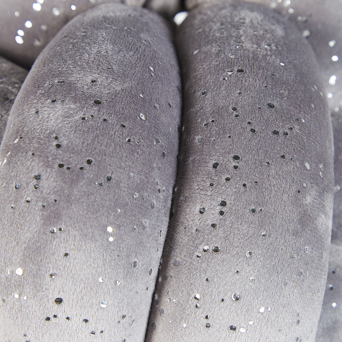 Morbido Cuscino a Forma di Nodo Decorazione Soggiorno 30 x 30 cm Grigio