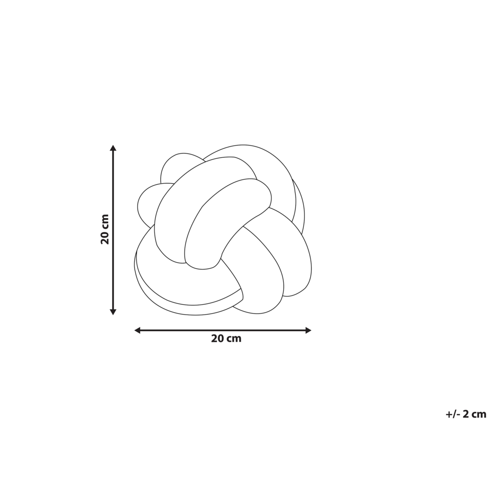 Morbido Cuscino a Forma di Nodo Decorazione Soggiorno 30 x 30 cm Grigio