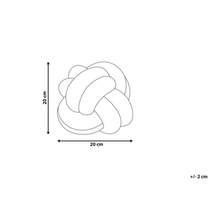 Morbido Cuscino a Forma di Nodo Decorazione Soggiorno 30 x 30 cm Grigio