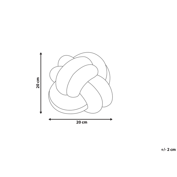 Morbido Cuscino a Forma di Nodo Decorazione Soggiorno 30 x 30 cm Grigio