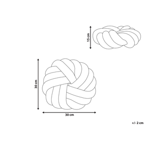 Morbido Cuscino decorativo a Forma di Nodo Grigio 30 x 30 cm camera da letto soggiorno