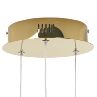 Moderna Lampada a Sospensione Illuminazione Integrata LED Anelli Lampada a Sospensione Rotonda in Metallo dorato