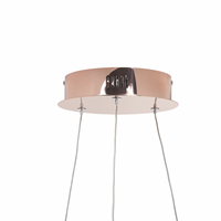 Moderna Lampada a Sospensione Illuminazione LED Integrata Anello Rotondo ø 50 cm Oro Rosa