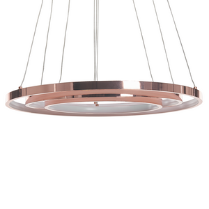Lampada a Sospensione Moderna Illuminazione Integrata LED 3 Anelli Rotondi Oro Rosa