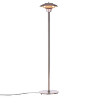 Stufa elettrica a fungo da giardino in alluminio color argento